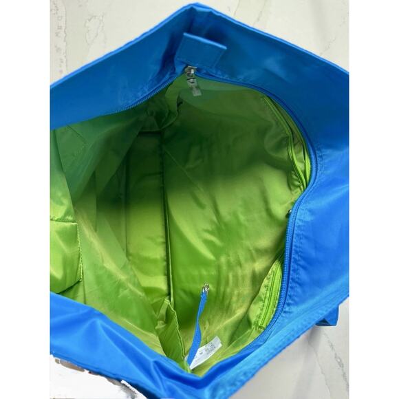 NEW! Baggallini Expandable Tote Blue Nylon Shopper Carryall Bag - Picture 8 of 12